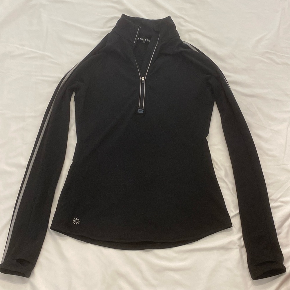 Athleta Black Zip Up 1/4